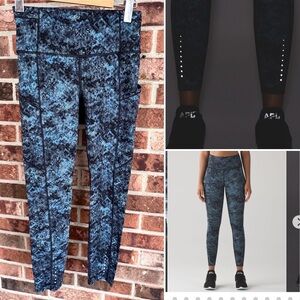 Lululemon ^ Fast And Free Tight Leggins  Cropped Size 6  EUC